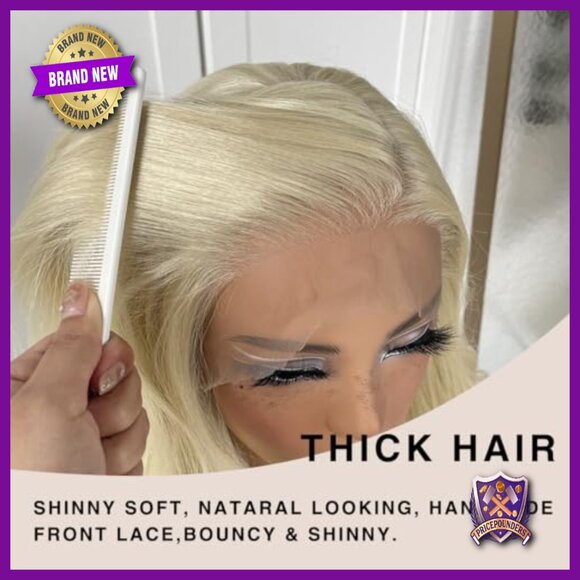 13x6 HD Lace Front Wig Glueless Synthetic Body Wave Pre Plucked main image 6